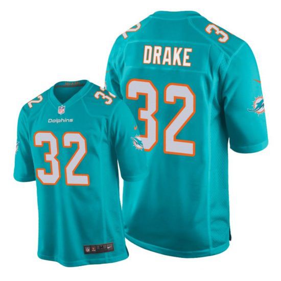 Men Miami Dolphins #32 Kenyan Drake Nike Green Game NFL Jersey